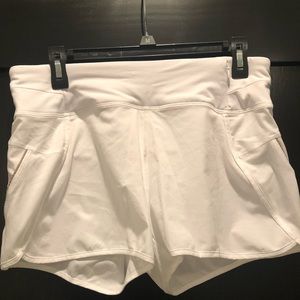 White Calia Running Shorts